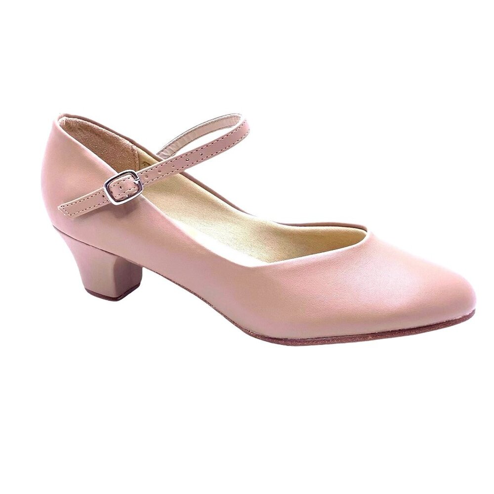 Womens Character Theatre Dance Shoes Leather Stage Salsa Caramel Performance